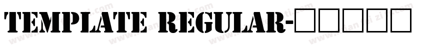 Template Regular字体转换